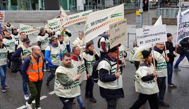 Streik der Lokfhrer Anfang Januar in Stuttgart  | Foto: Christian Johner