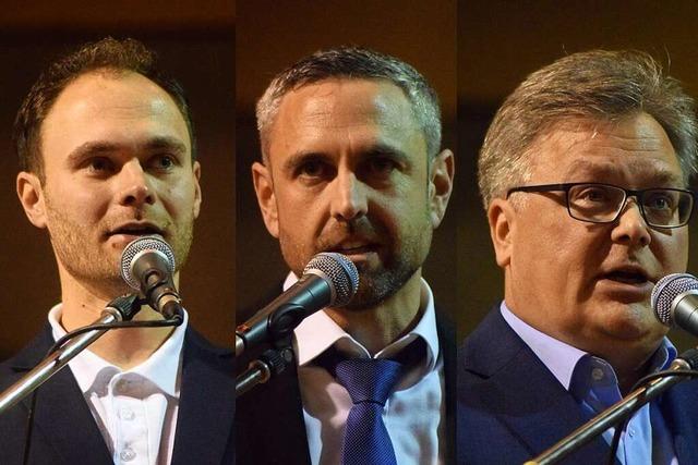 Die drei Brgermeister-Kandidaten in Grwihl stellen sich vor