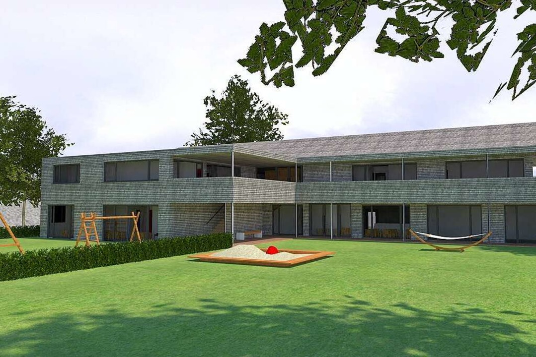 Die Unterbringung von Geflchteten seh...der Neubau des Horbener Kindergartens.  | Foto: XS-Architekten