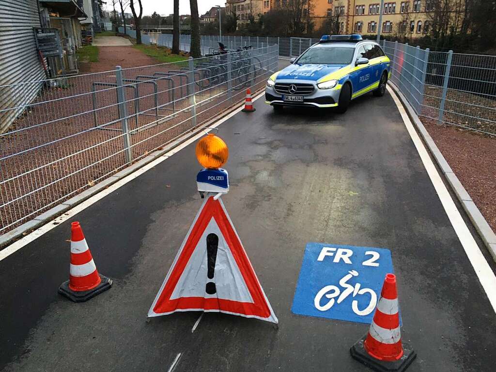 Auch der Radschnellweg FR2 wurde gesperrt.