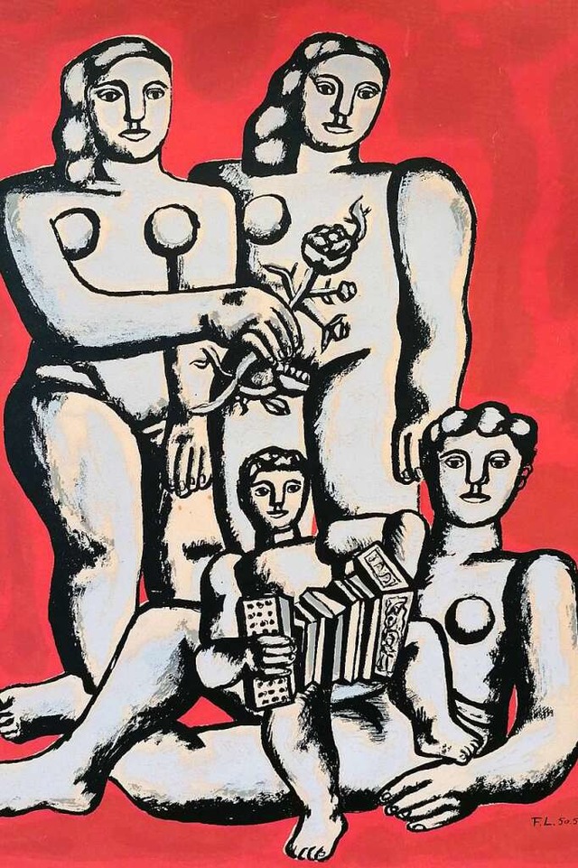 Lithographie von Fernand Leger &#8222;Akkordeonspieler mit Familie.  | Foto: Kunstverein