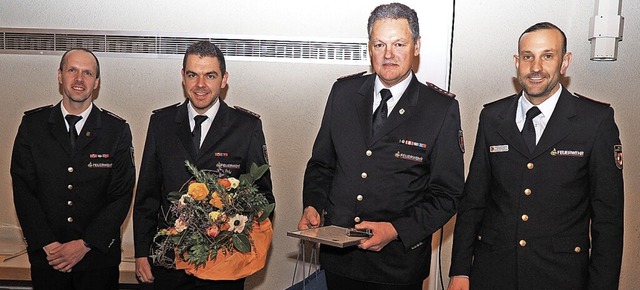 Ehrungen bei der Feuerwehr Ehrenkirche...ristoph Blattmann und Christoph Zachow  | Foto: Reinhold John