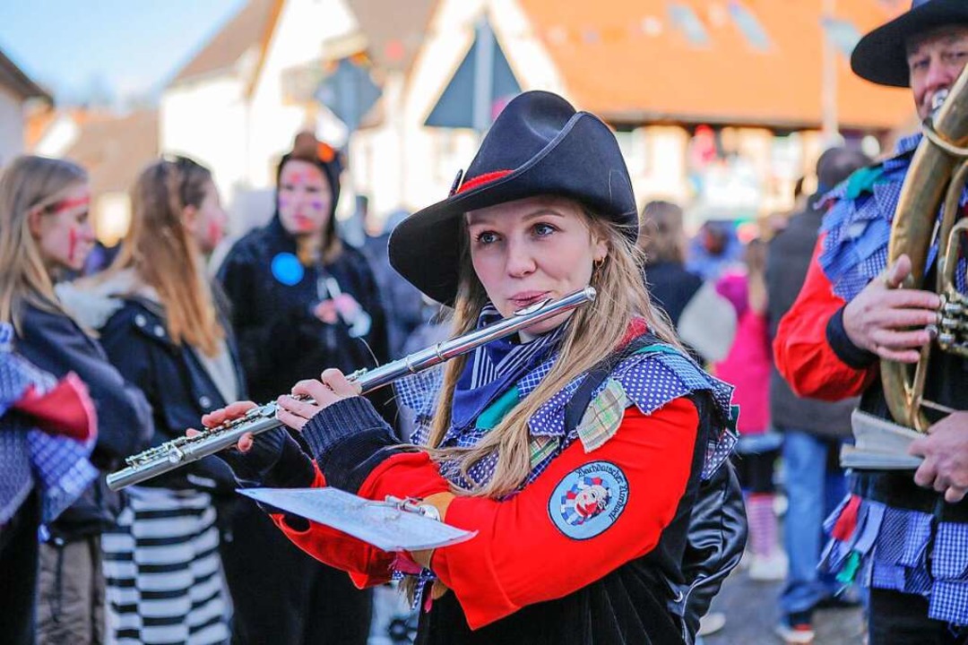 Auch Musik gehrte zum Jubilumsumzug dazu.  | Foto: Adrian Hofmann