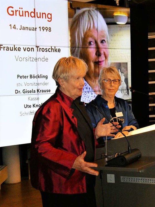 Tagebucharchiv-Gründerin Frauke von Tr...bei der Jubiläumsfeier im Rathaussaal.  | Foto: Sylvia-Karina Jahn