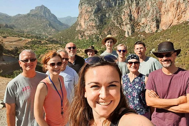 Selfie auf dem Weg nach Afrika, drei Wochen waren die Teams unterwegs.  | Foto: Christina Mller