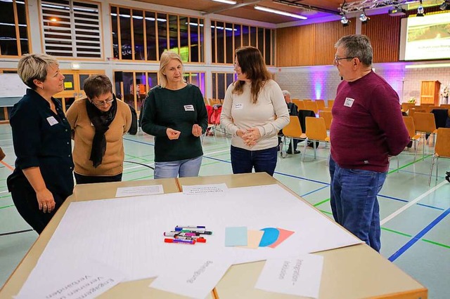 In der Grafenhausener Halle wurden an ...een zu verschiedenen Themen gesammelt.  | Foto: Adrian Hofmann