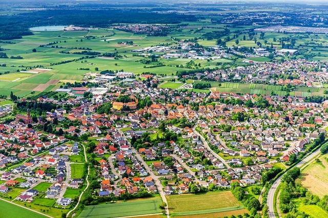 Die Stadt Mahlberg aus der Vogelperspektive  | Foto: Martin Bildstein