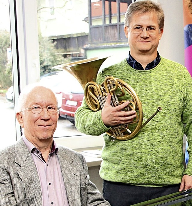 Christian Mirbach (links) und  Joachim...Jahren an der Musikschule unterrichtet  | Foto: Susanne Eschbach