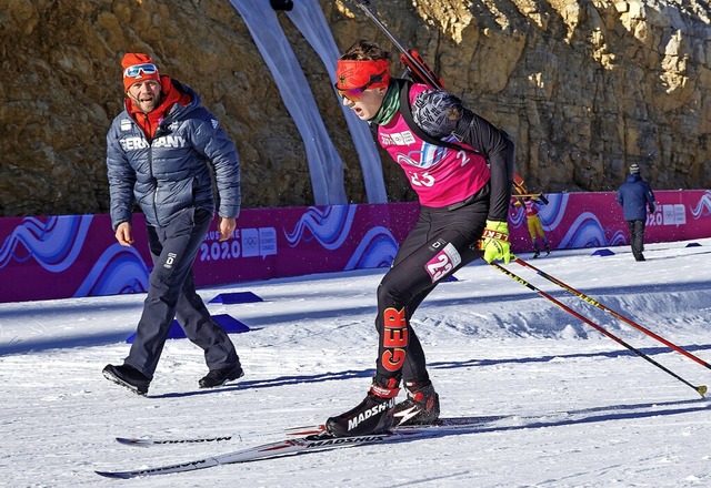 Mentales Training verstrkt: Im Einzel...l, der  in Martell den Sprint gewann.   | Foto: Salvatore Di Nolfi (dpa)