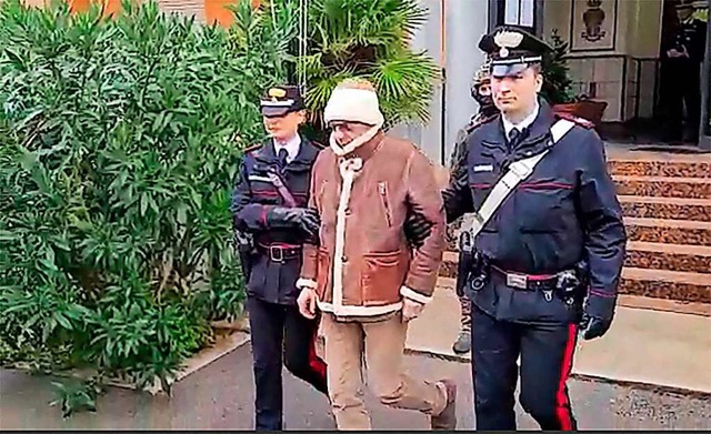 Der meistgesuchte Mafia Boss Matteo Me...i seiner Festnahme am 16. Januar 2023.  | Foto: HANDOUT (AFP)