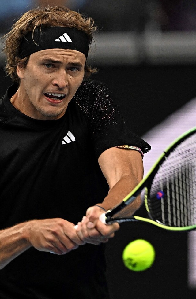 Alexander Zverev bei seinem Zweitrunden-Match in Melbourne  | Foto: MANAN VATSYAYANA (AFP)