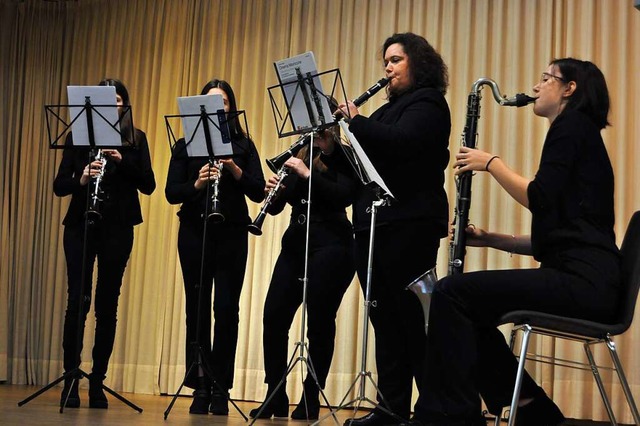 Das Klarinettenquintett des Jugendorchesters der Stadtmusik Zell  | Foto: Sarah Trinler