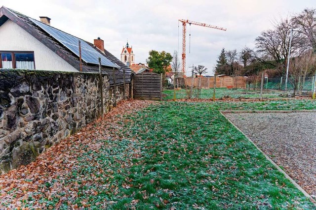 Ein Bauvorhaben an der Ringstrae auf ...gen Grabenzone entlang der Stadtmauer.  | Foto: Martin Wendel