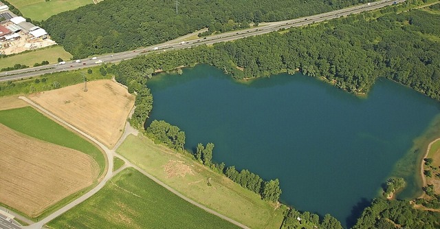 Der Burgerwaldsee aus der Vogelperspektive  | Foto: hsl