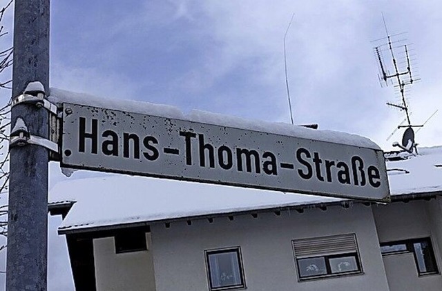 Dem  Maler Hans Thoma ist  eine Strae in der &#8222;Vorstadt&#8220; gewidmet.   | Foto: Martha Weishaar