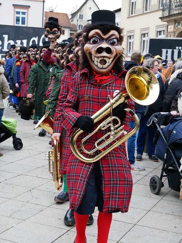 Auf dem Talschulplatz gaben sich die G...ichein und sorgten fr beste Stimmung.  | Foto: Michael Gottstein