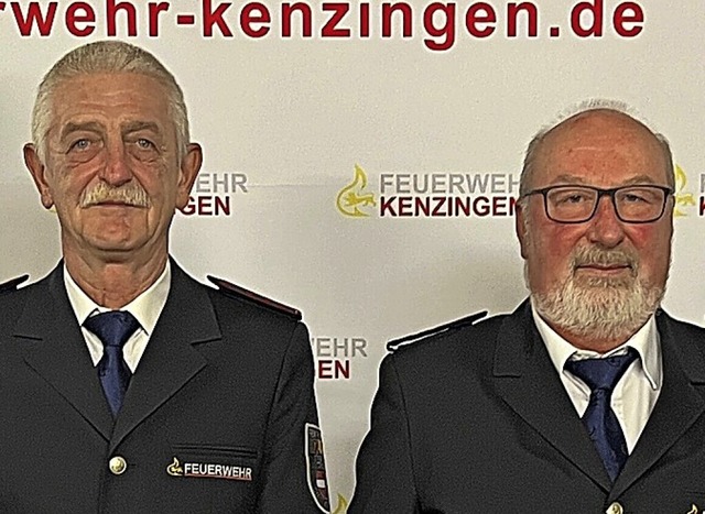 Heinrich Burkhart (links) und Manfred Striegel wurden geehrt.  | Foto: Feuerwehr Hecklingen