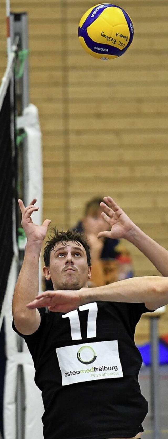 Starke Vorstellung mit dem USC in Botnang: Volleyballer Lucas Wenz  | Foto: Achim Keller