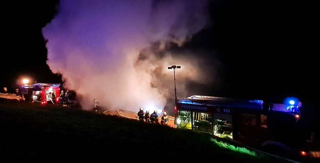 Zu 14 Einstzen wurde die Abteilung Ra...zu einem Flchenbrand bei Schweigmatt.  | Foto: Feuerwehr