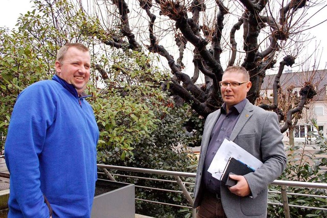 Der neue Stadtgrtnermeister Christian...Pauli (rechts), arbeiten eng zusammen.  | Foto: Ingrid Bhm