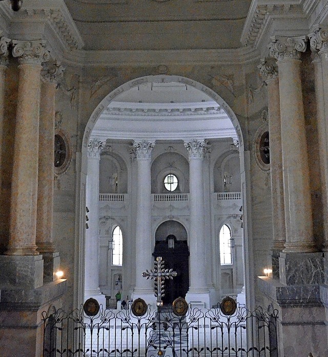 Das Innere des Doms in St. Blasien hat...Weihe im Jahr 1783 mehrfach gendert.   | Foto: Sebastian Barthmes