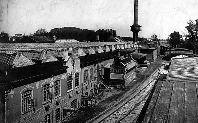 Die Asbest-Fabrik Calmon (um 1905) bernahm Kafkas Fabrik am Ende  | Foto: Wallstein Verlag