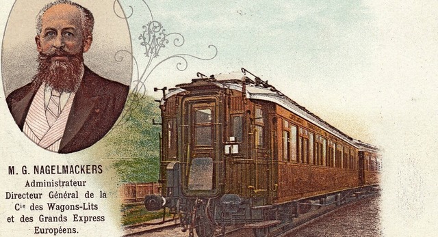 Georges Nagelmackers auf einem Plakat ...11; mit der transsibirischen Eisenbahn  | Foto: Verlag Kremayr & Scheriau