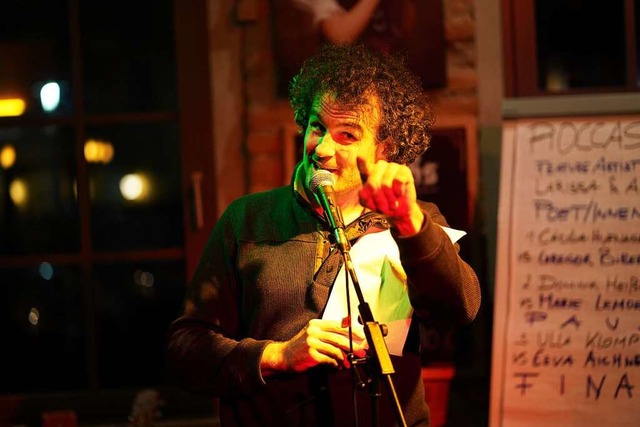 Poetryslammer Gregor Biberacher aus Fr...itt heute im Schlachthof in Lahr auf.   | Foto: Thorolf Clemens