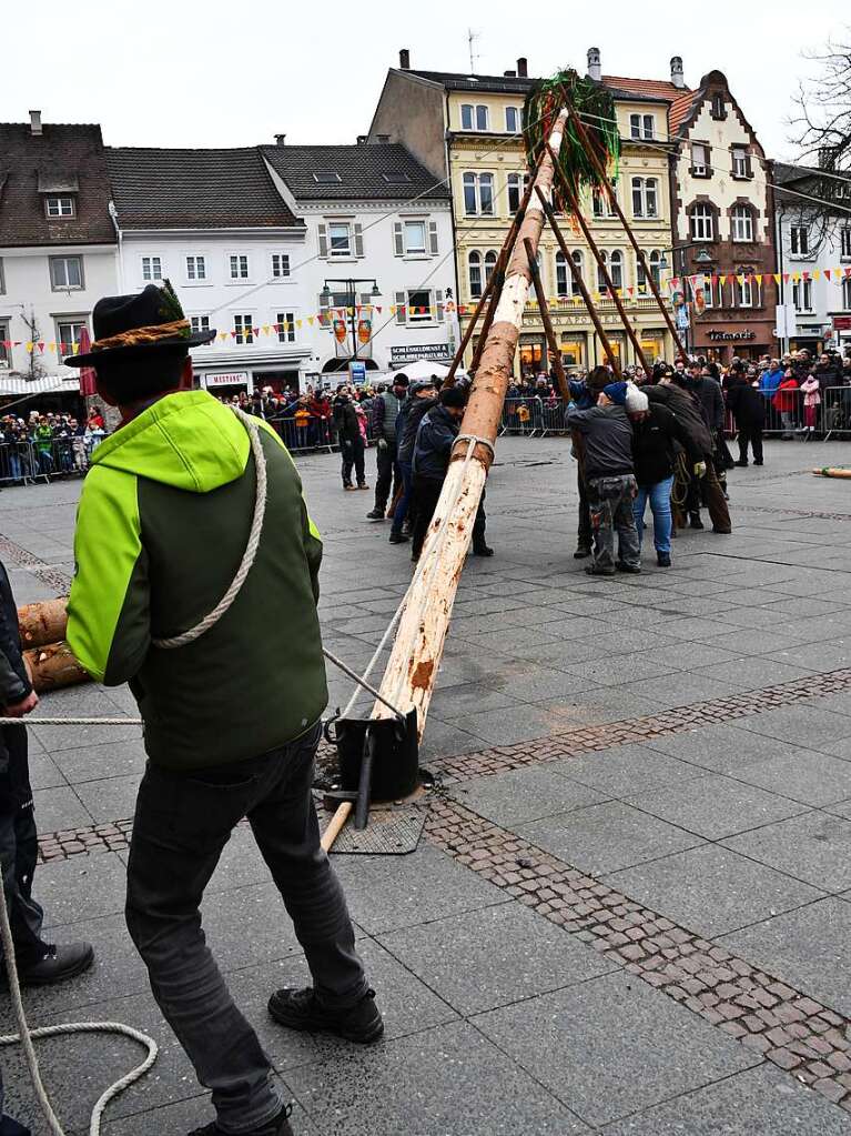 Impressionen vom Narrenbaumstellen in Lrrach