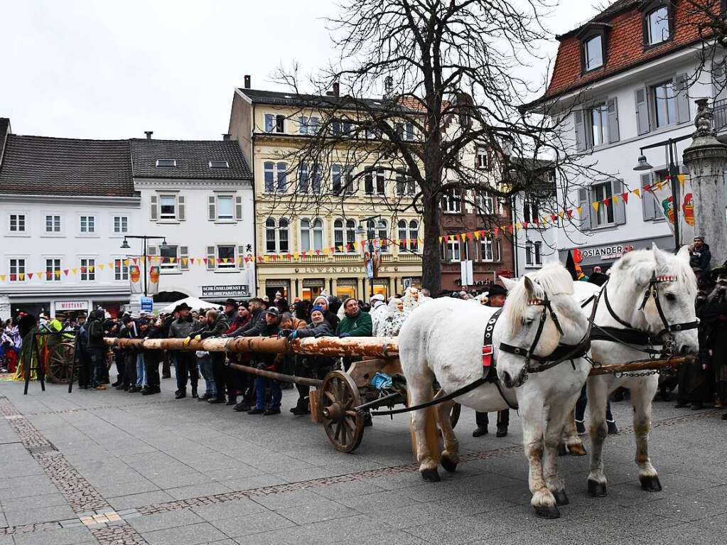 Impressionen vom Narrenbaumstellen in Lrrach