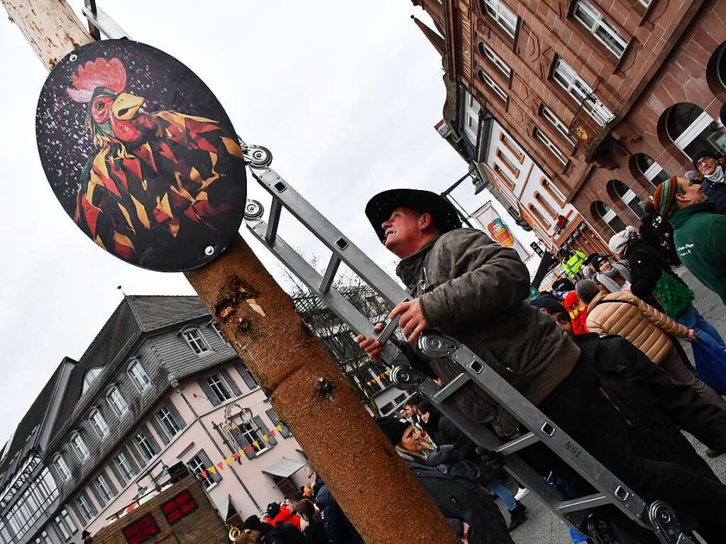 Impressionen vom Narrenbaumstellen in Lrrach