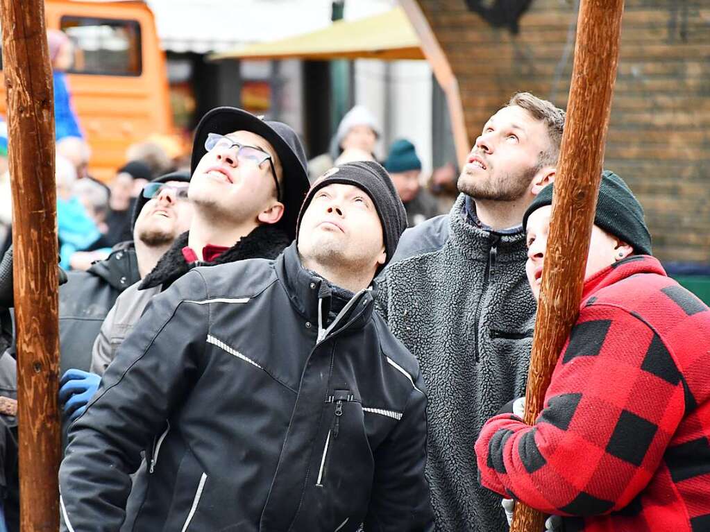 Impressionen vom Narrenbaumstellen in Lrrach