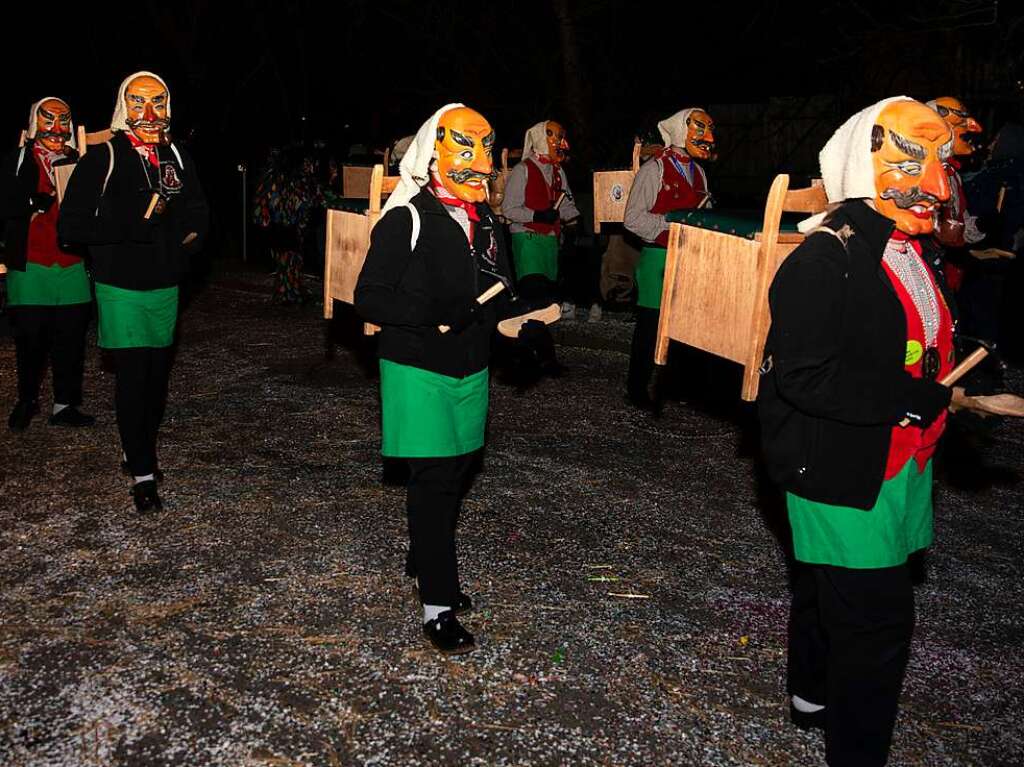 Viel Los war auf den Straen in Bollschweil in der Nacht von Samstag auf Sonntag. Rund 90 Znfte mit mehr als 2000 Hstrgern folgten dem Ruf.