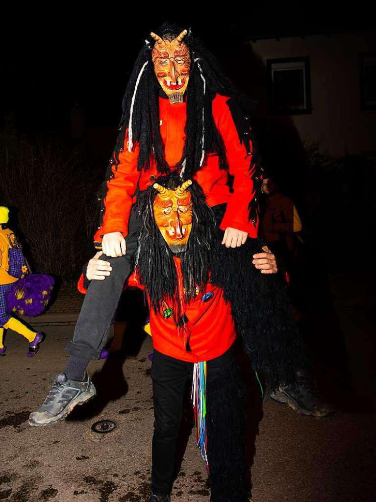 Viel Los war auf den Straen in Bollschweil in der Nacht von Samstag auf Sonntag. Rund 90 Znfte mit mehr als 2000 Hstrgern folgten dem Ruf.