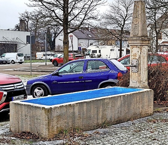 Fr rger um eine etwaige Umsetzung in... sorgt der Brunnen auf dem Solvayplatz  | Foto: Heinz und Monika Vollmar