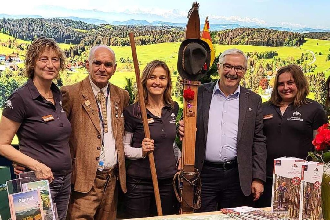 Walter Strohmeier und Ibachs Brgermei...nwelt Sdschwarzwald auf der Messe CMT  | Foto: Privat