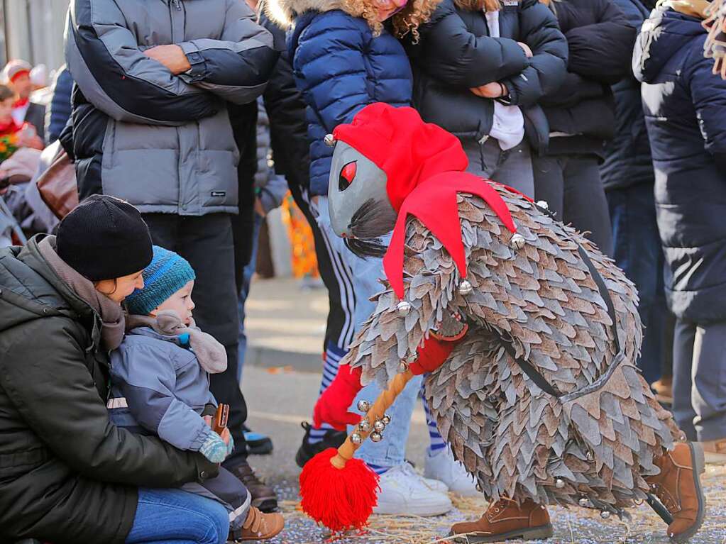 66 Narrenznfte und zahlreiche Besucherinnen und Besucher haben das 66-jhrige Bestehen der Kappeler Rhinschnooge gefeiert.