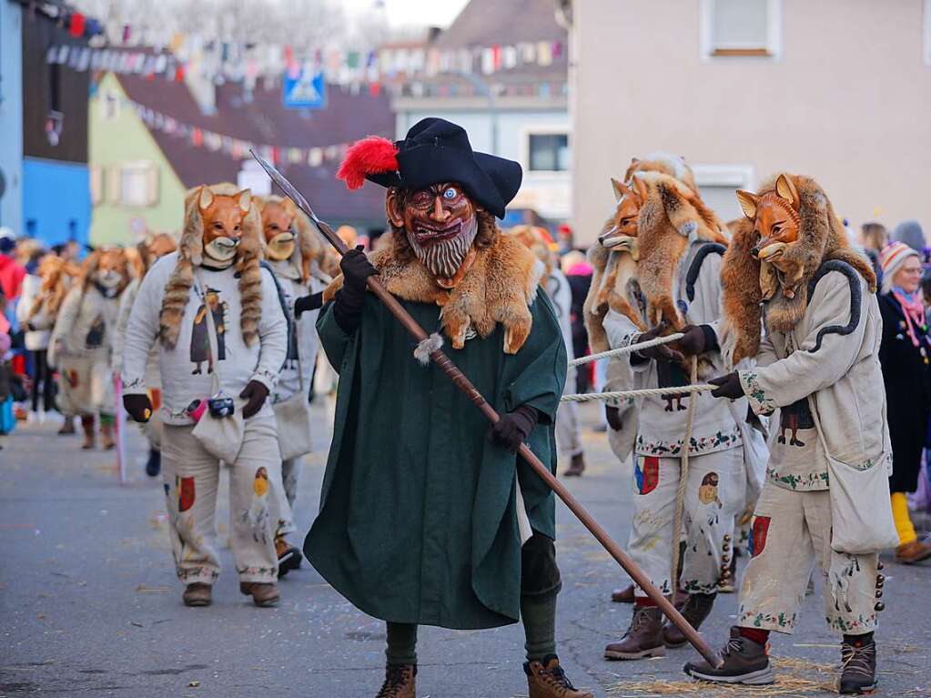 66 Narrenznfte und zahlreiche Besucherinnen und Besucher haben das 66-jhrige Bestehen der Kappeler Rhinschnooge gefeiert.