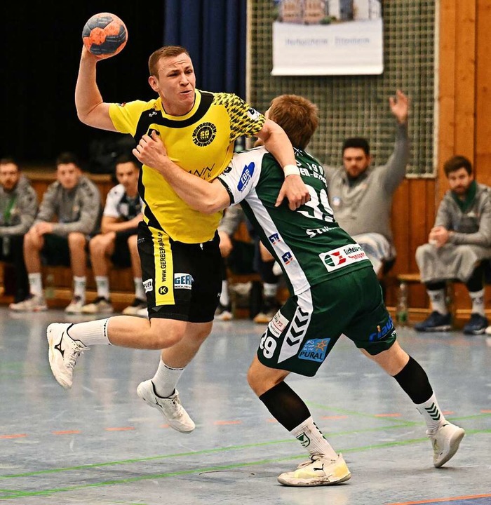 Fnffacher Torschtze fr Kndringen-T... dem Baden-Badener Maximilian Strwing  | Foto: Achim Keller