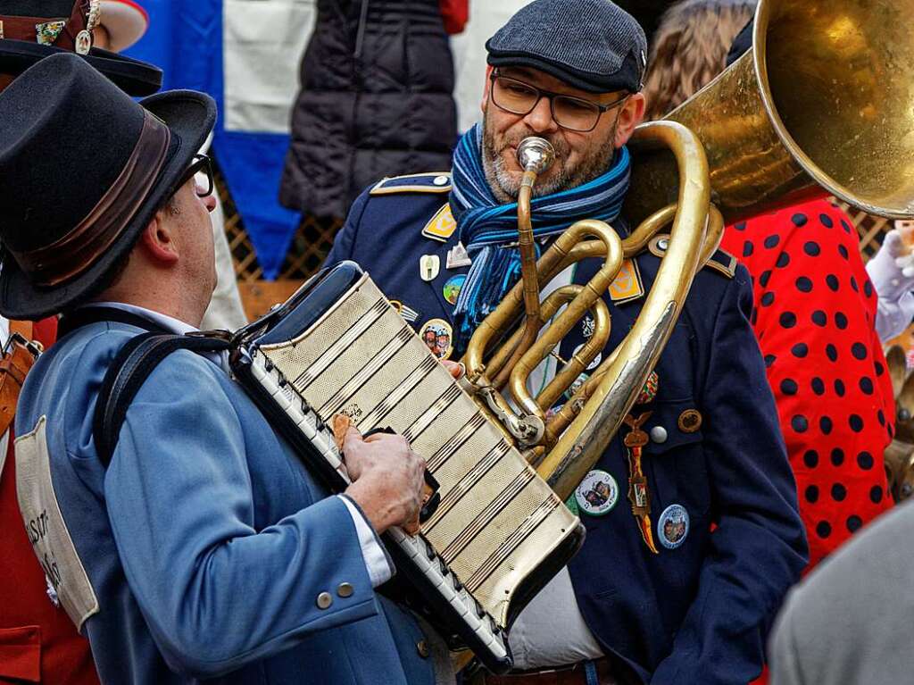 Musik war auch am Sonntag allgegenwrtig beim Narrentreffen in Endingen.