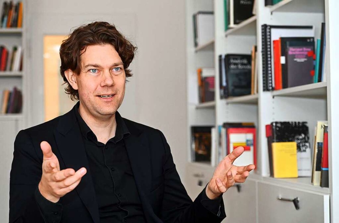 Frieder Vogelmann in seinem Bro im University College Freiburg  | Foto: Thonas Kunz
