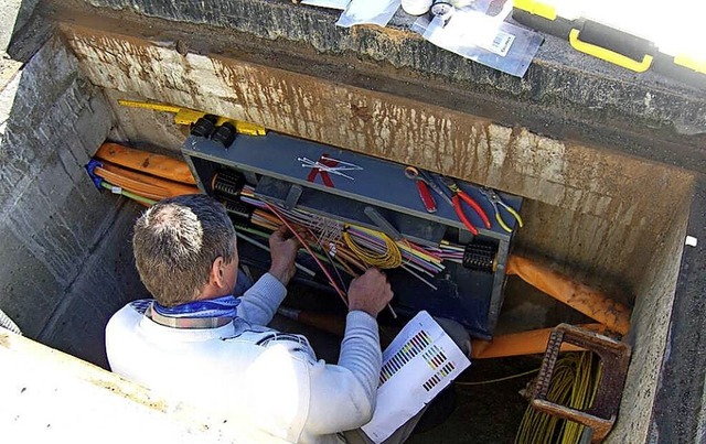 Das Glasfasernetz in Hchenschwand ist...anschlsse fertiggestellt sein werden.  | Foto: Stefan Pichler