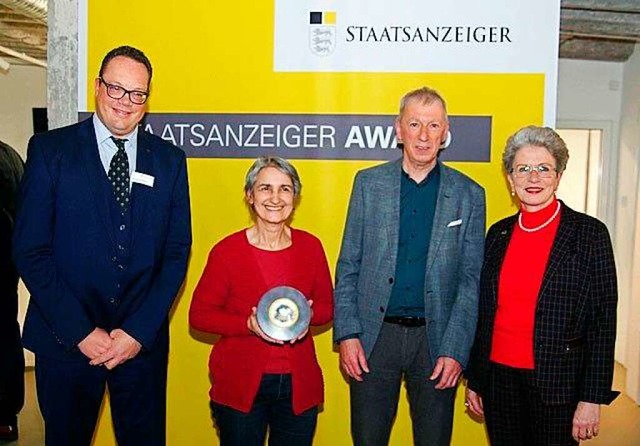 Strahlende Gesichter bei der bergabe des Awards in Stuttgart  | Foto: Jrgen Schmidt (Staatsanzeiger)