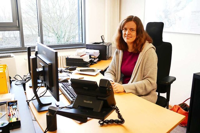 Am Freitag hat Carolin Holzmller das Brgermeisterbro im Rathaus bezogen.  | Foto: Victoria Langelott