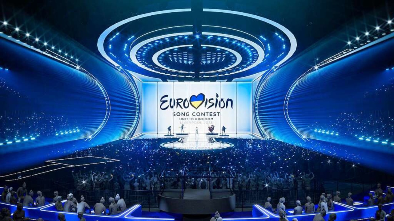 Dieses computergenerierte Bild zeigt, ...ision Song Contest 2023 aussehen wird.  | Foto: Bbc, Eurovision (dpa)