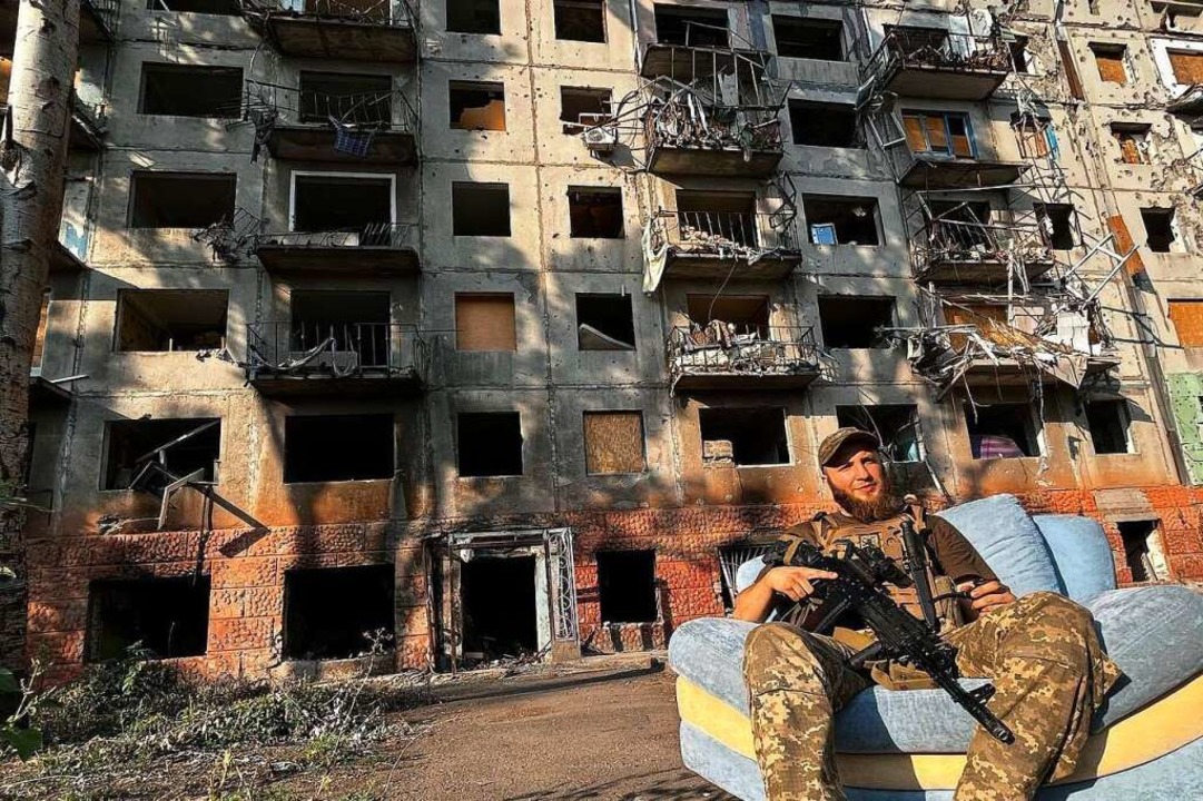 Eine Pause im Kriegsgebiet: Jurij Geru...ust in Kramatorsk in der Oblast Donezk  | Foto: Privat