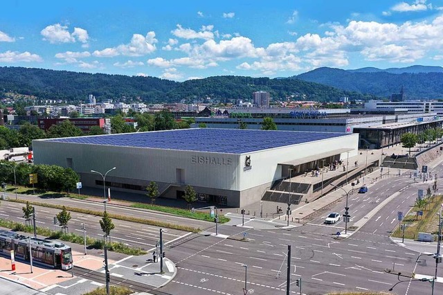 So ungefhr knnte am Messegelnde die  geplante Eishalle aussehen.   | Foto: Stadt Freiburg