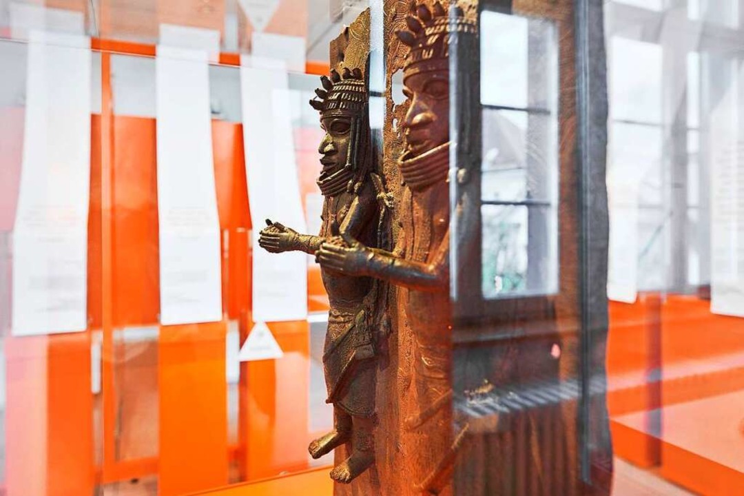Diese Figur ist eine von zehn Benin-Br...nologischen Sammlung&#8220; zu sehen.   | Foto: Axel Kilian
