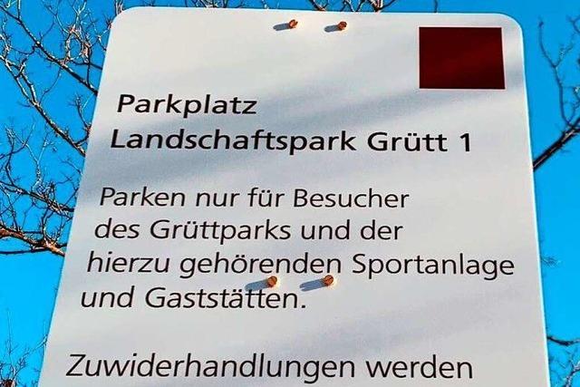 Parken im Lörracher Grütt ist nur noch für Besucher erlaubt