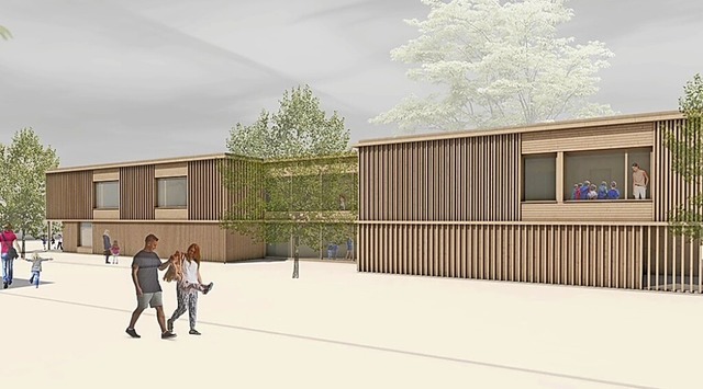 Der geplante neue Kindergarten in Ottoschwanden in Holzstnderbauweise  | Foto: wwg-Architekten